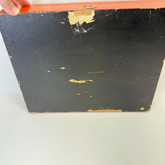 Japanese Lacquered Box and Comb Set Birds Bamboo Vintage‎ Hand Painted MCM - Picture 4 of 16